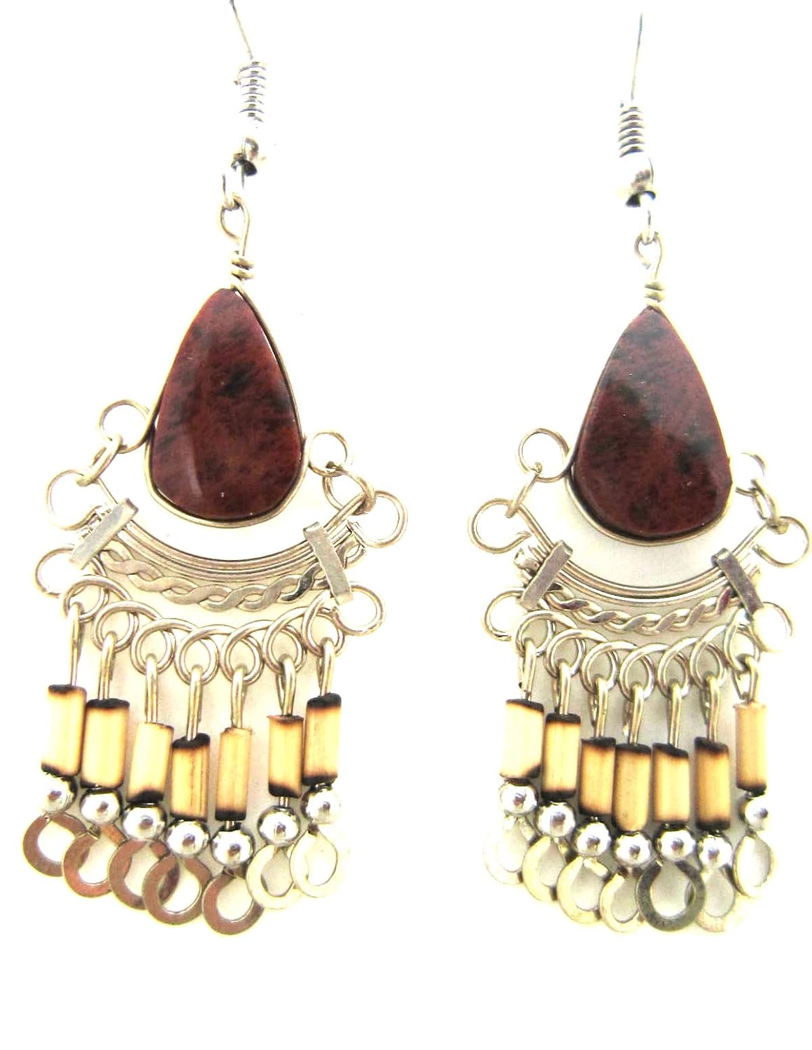 手工石耳环嬉皮风格首饰女式女孩